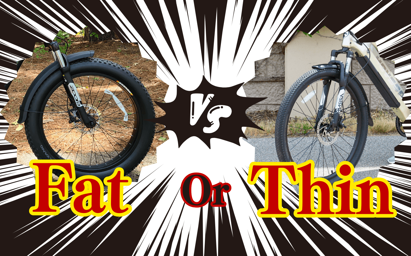 Fat Tire vs. Thin Tire: How to Choose the Right E-Bike Tires for You