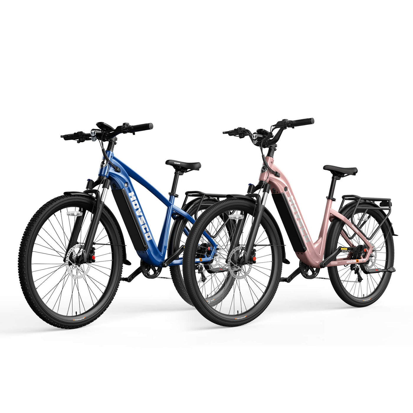 HOVSCO™ HovRanger 27.5" Electric Bike For Adults Bundle Sale Indigo & Rose Gold