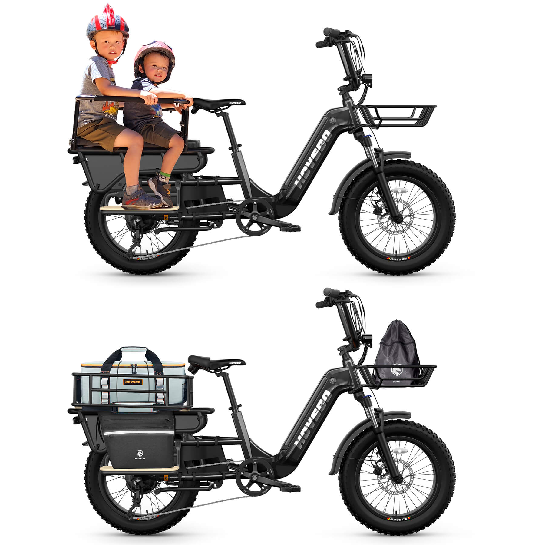 HOVSCO™ HovCart 20“ Step-Thru Electric Fat Tire Cargo Bike