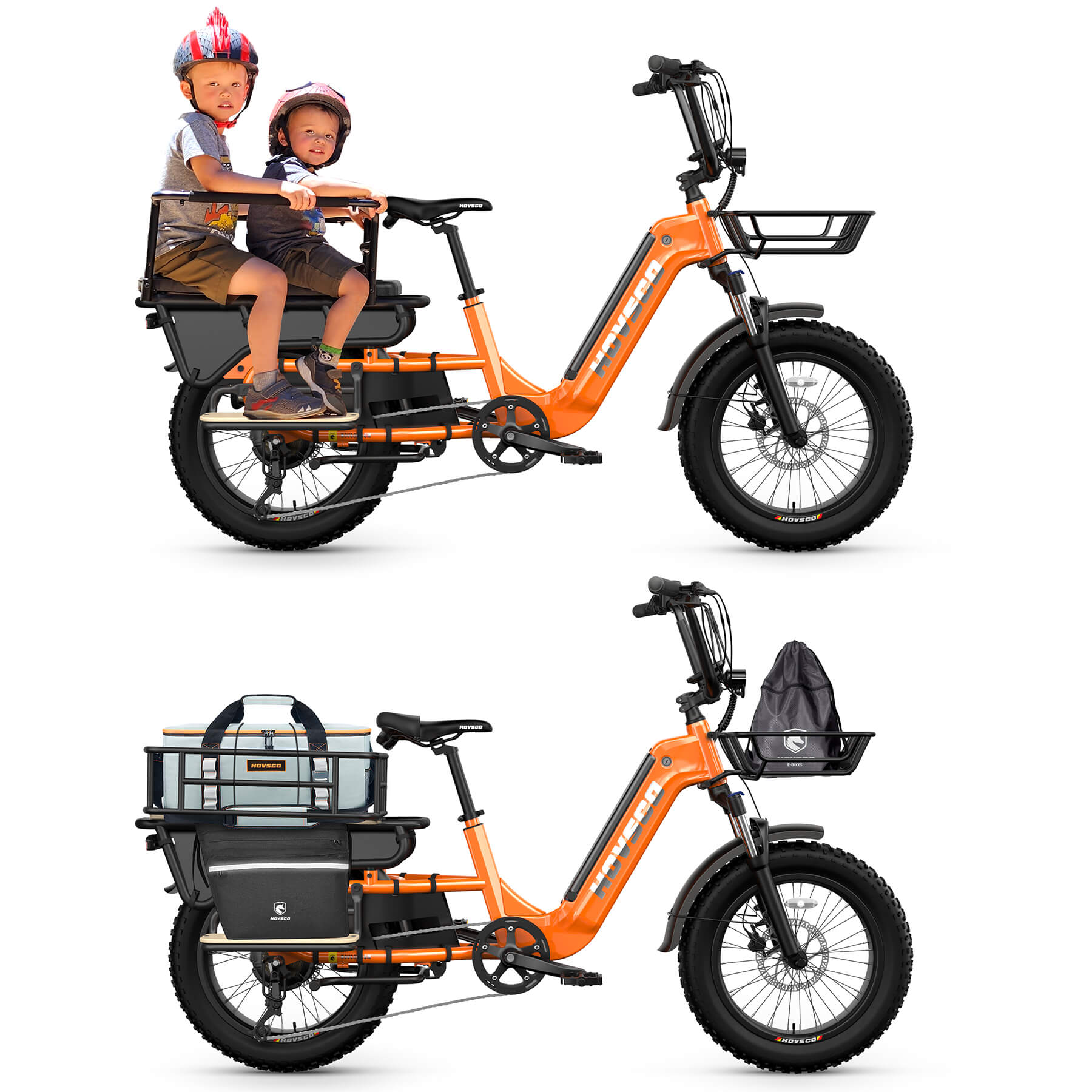 HOVSCO™ HovCart 20“ Step-Thru Electric Fat Tire Cargo Bike