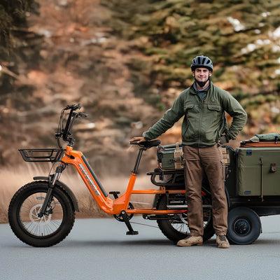 HOVSCO™ HovCart 20“ Step-Thru Electric Fat Tire Cargo Bike